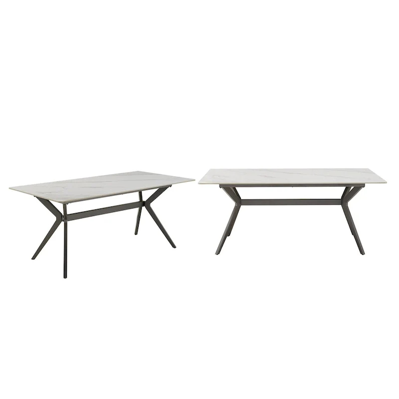 Vaduz 70 Iron Grey Metal Base 4-6 Person Dining Table