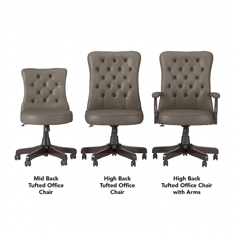 Salinas High Back Tufted Office Chair with Arms by Bush Furniture