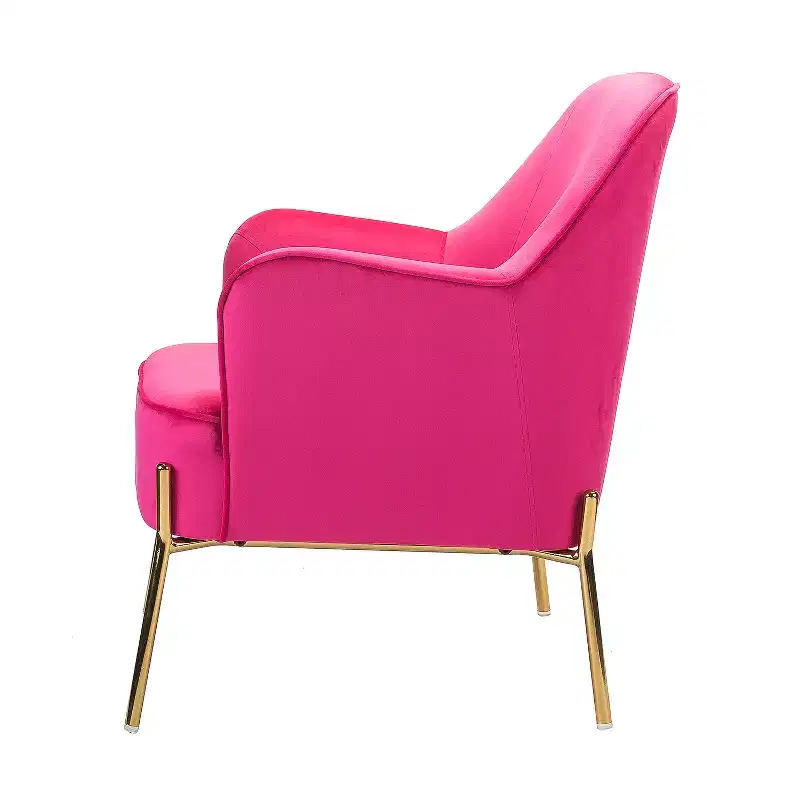 Odo Velvet Accent Comfy Living Room Arm Chair Upholstered Padded Seat Set of 2 | Karat Home