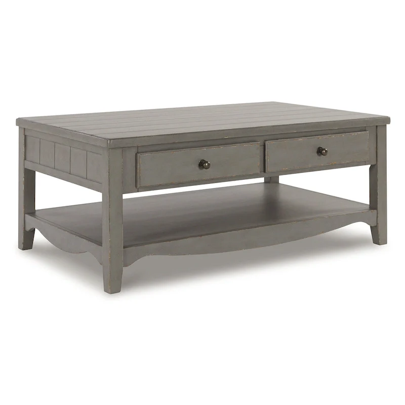 Signature Design by Ashley Charina Antique Gray Rectangular Coffee Table - 50W x 30D x 20H