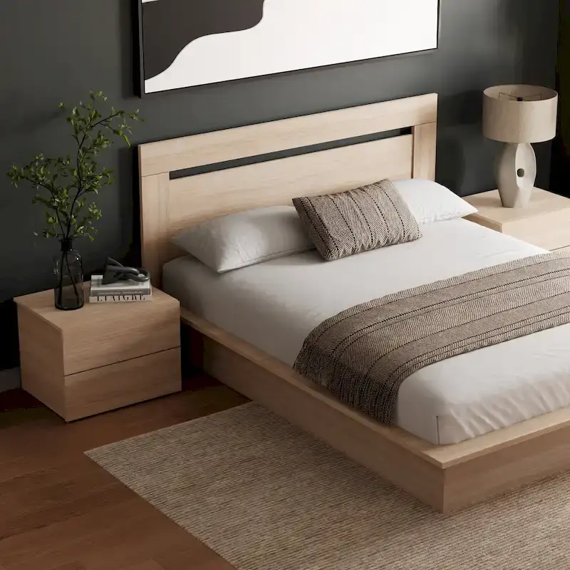 Malibu 4-Piece Bedroom Set with Bed, Headboard, and 2 Nightstands