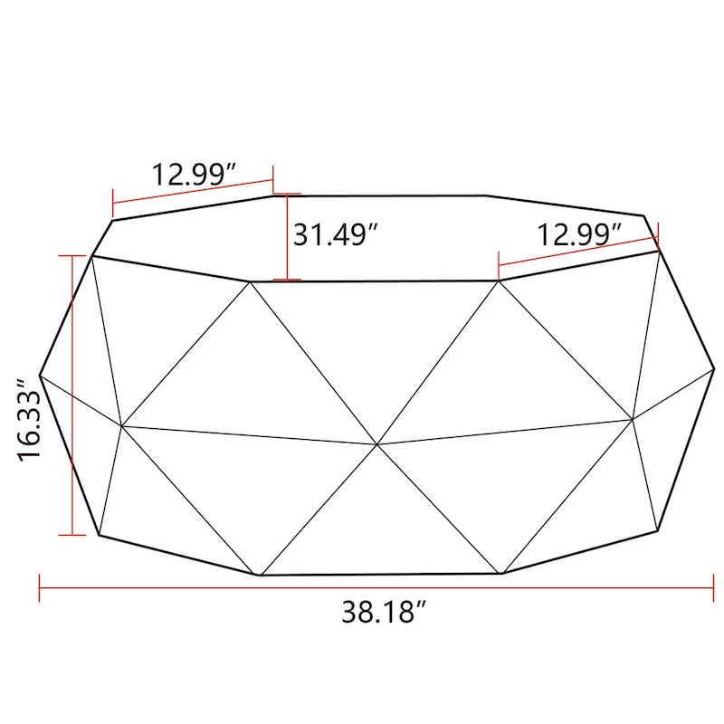 Three-dimensional Embossed Pattern Design American Retro Style Coffee Table