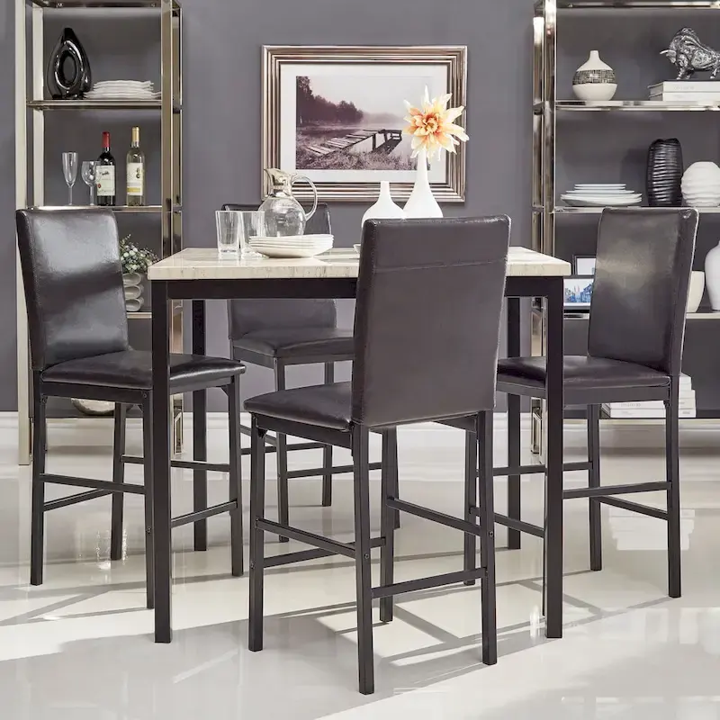 Darcy Metal Upholstered Counter Height Dining Chairs (Set of 4) by iNSPIRE Q Bold