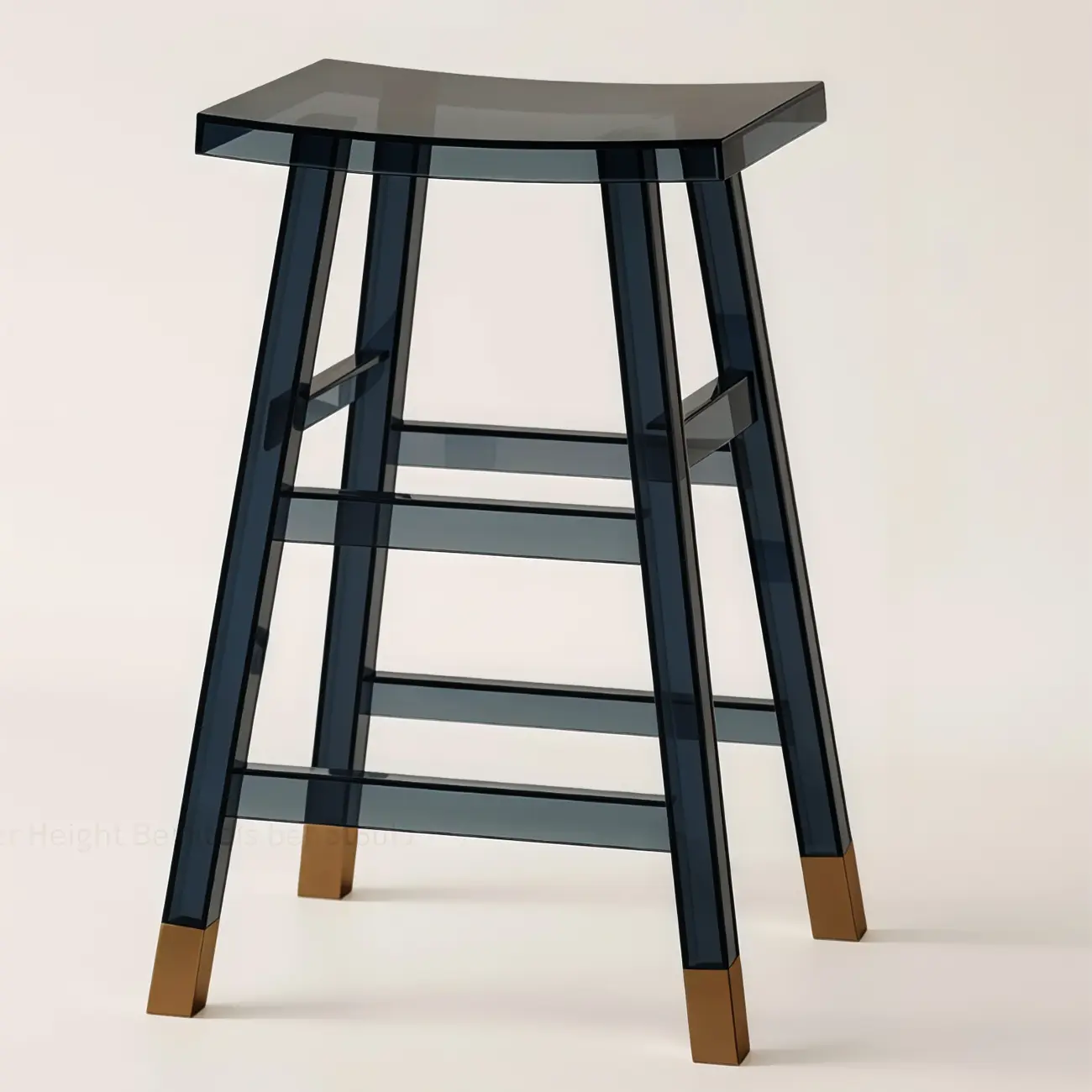 Saddle Acrylic Counter Height Backless Bar Stools