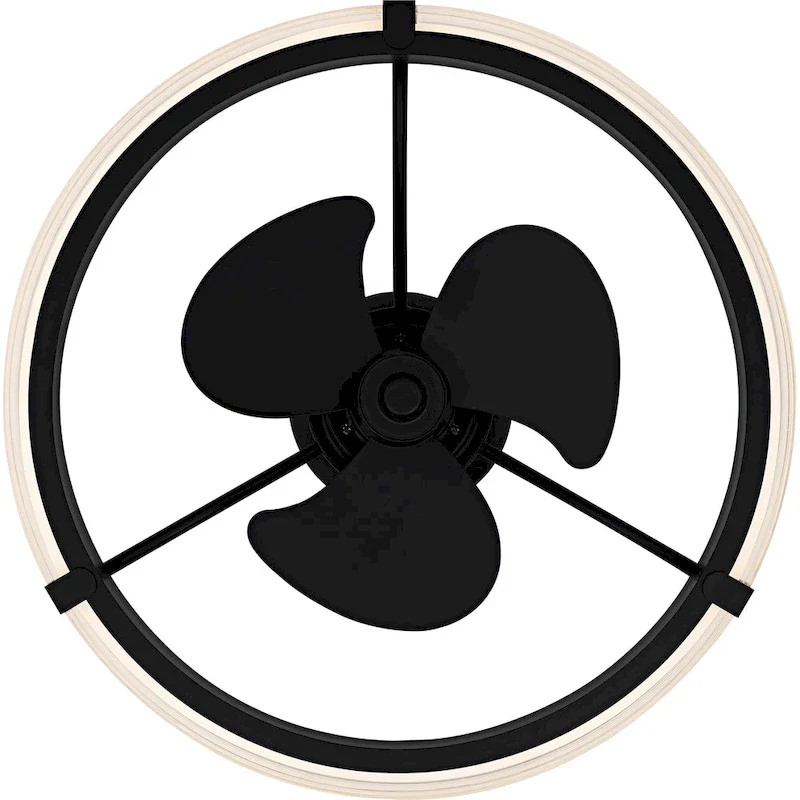 Elrod Integrated LED Matte Black Ceiling Fan Light