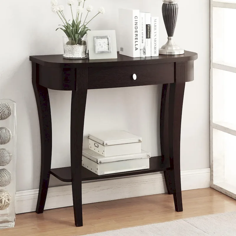 Convenience Concepts Newport 1 Drawer Console Table with Shelf