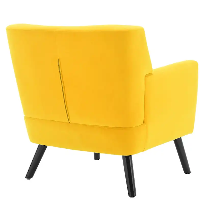 Velvet Upholstered Armchair Tufted Accent Chair, Set of 2 - 30.71H x 28.35 W x 27.56D