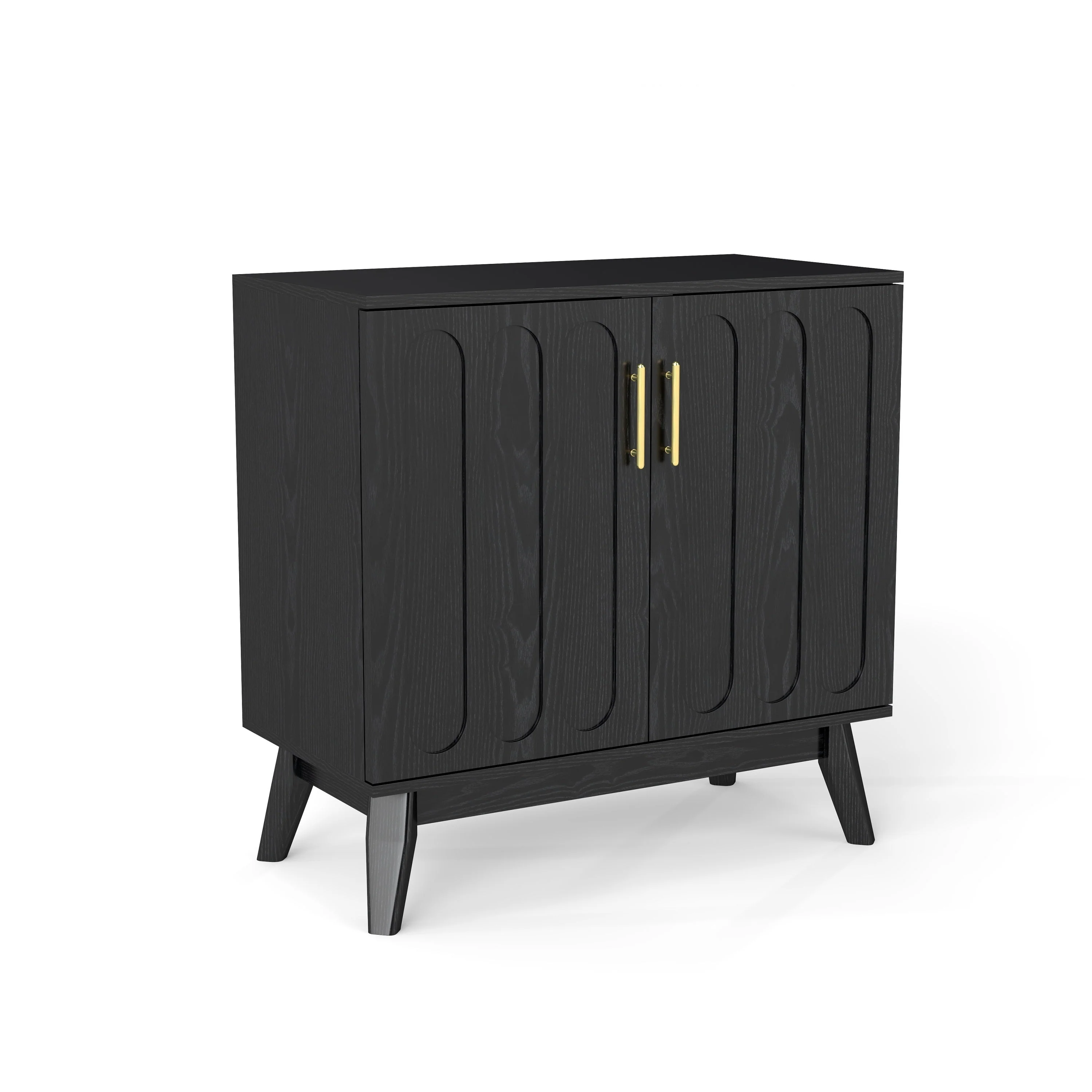 Walker Edison | Mid-Century Modern Fluted Accent Cabinet