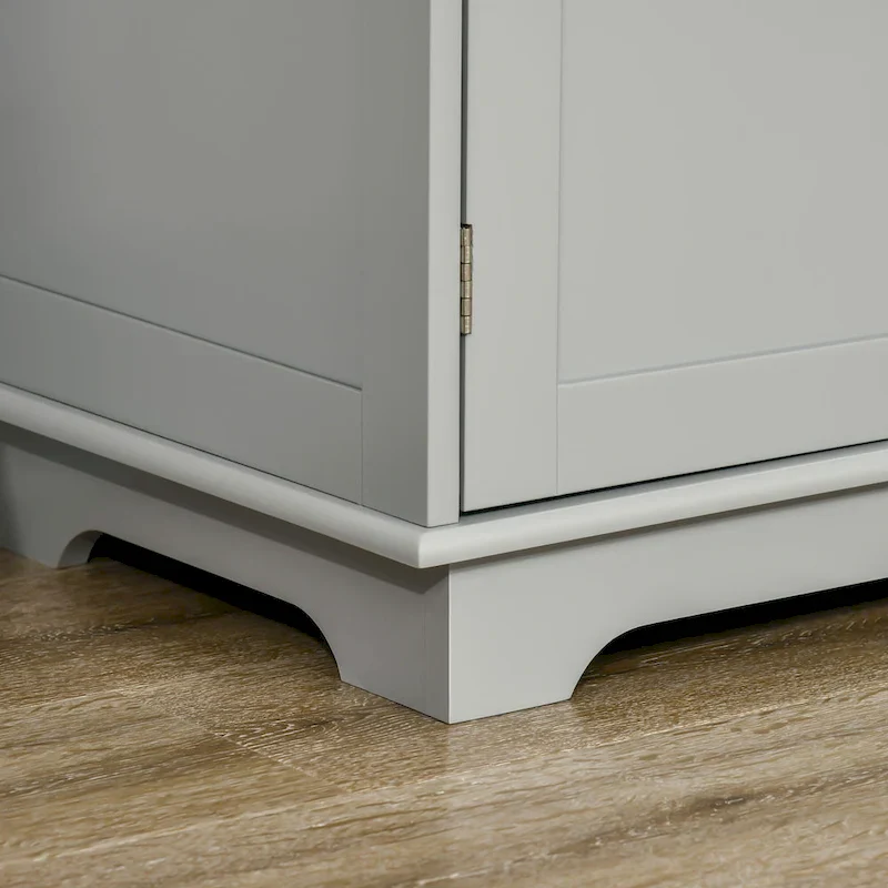 HOMCOM Modern Sideboard, Buffet Cabinet with Adjustable Shelves, Grey