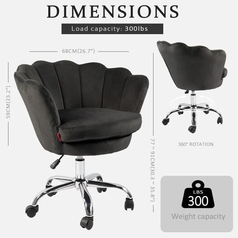 Accent Chair Swivel Vanity Chair Office Desk Chair With Wheels Modern Height Adjustable Pink/Grey/White