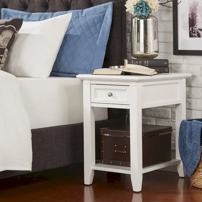 Zayden 1-drawer Side Table with Charging Station by iNSPIRE Q Bold