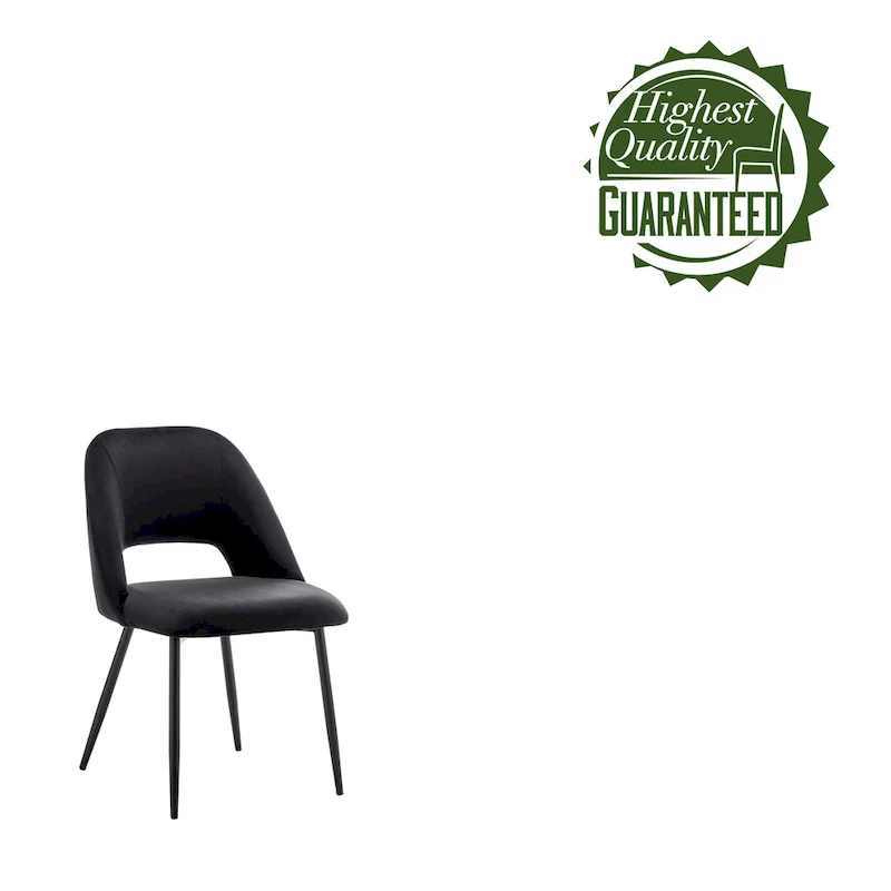 Velvet Dining Chairs with Steel Legs, Set of 2