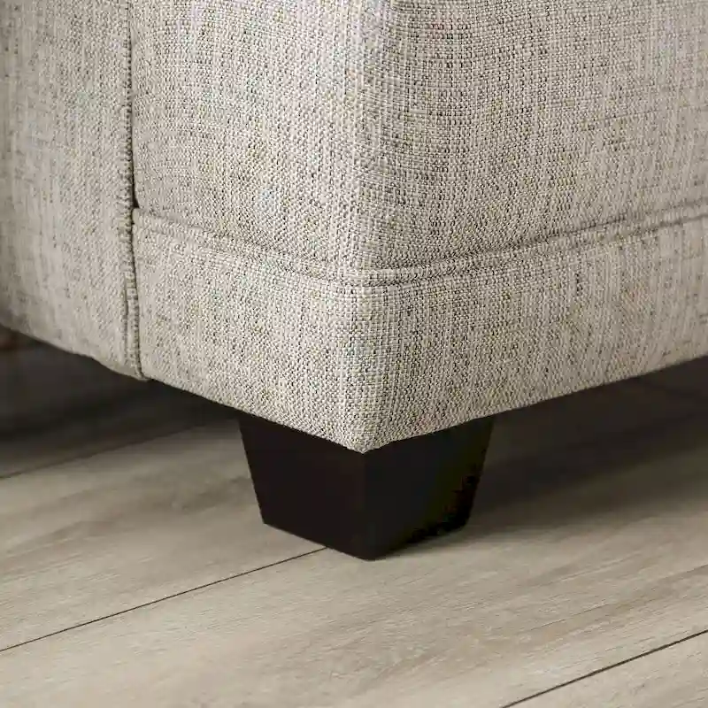 Ruwa Transitional Grey Fabric Sofa with Accent Pillows by Furniture of America