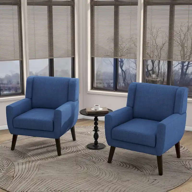 Modern Armchair Upholstered Accent Chair Set of 2