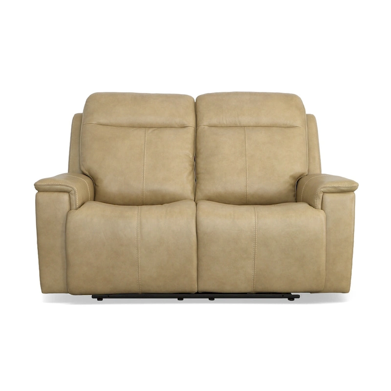 Odell Zero Gravity Top Grain Leather Power Reclining Loveseat with Power Headrests & Lumbar by Flexsteel - 64 x 42 x 41