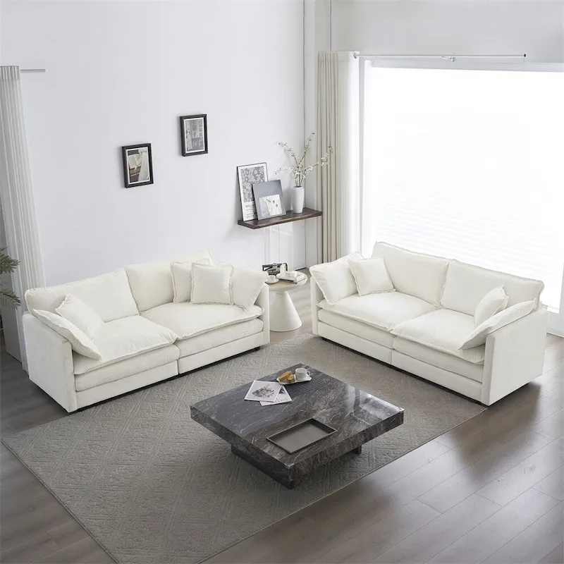 2 - Piece Living Room Set , 2 Pieces Upholstered Loveseat and Couch