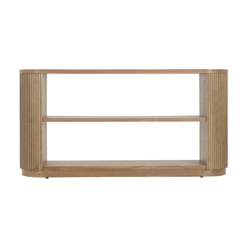 Christopher Knight Home - Mirod Modern Entryway Console Table with Open Shelf & Elegant Wood Grain Design