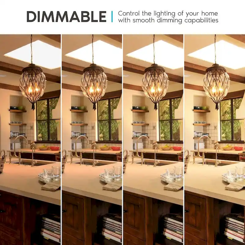 Luxrite LED Chandelier Light Bulbs, E12 Led Bulb Dimmable, 40 Watt Equivalent, 2700K Warm Whit, 360lm, UL Rated, 16 Pack