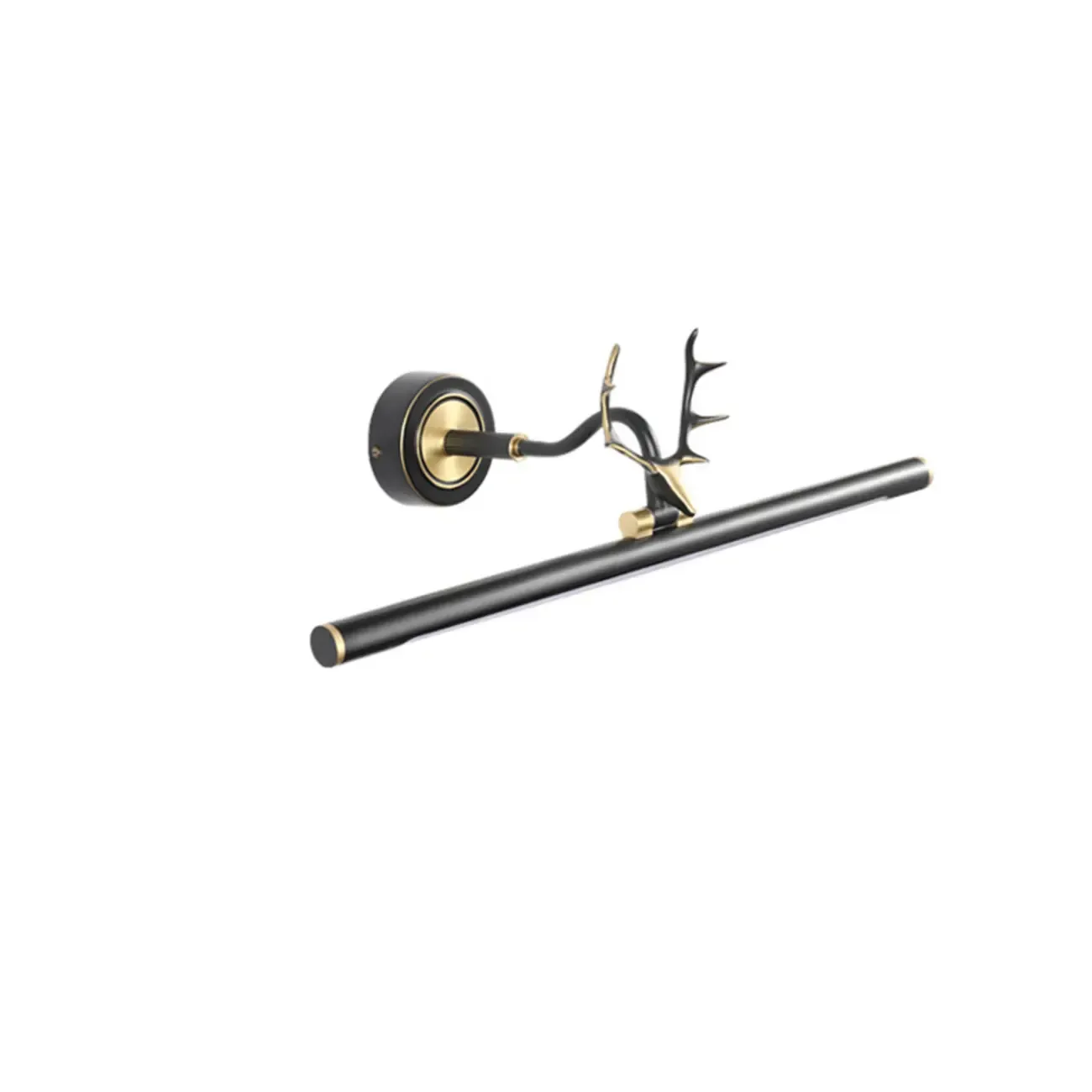 Modern Linear Gold Bathroom Vanity Light with Antler Design