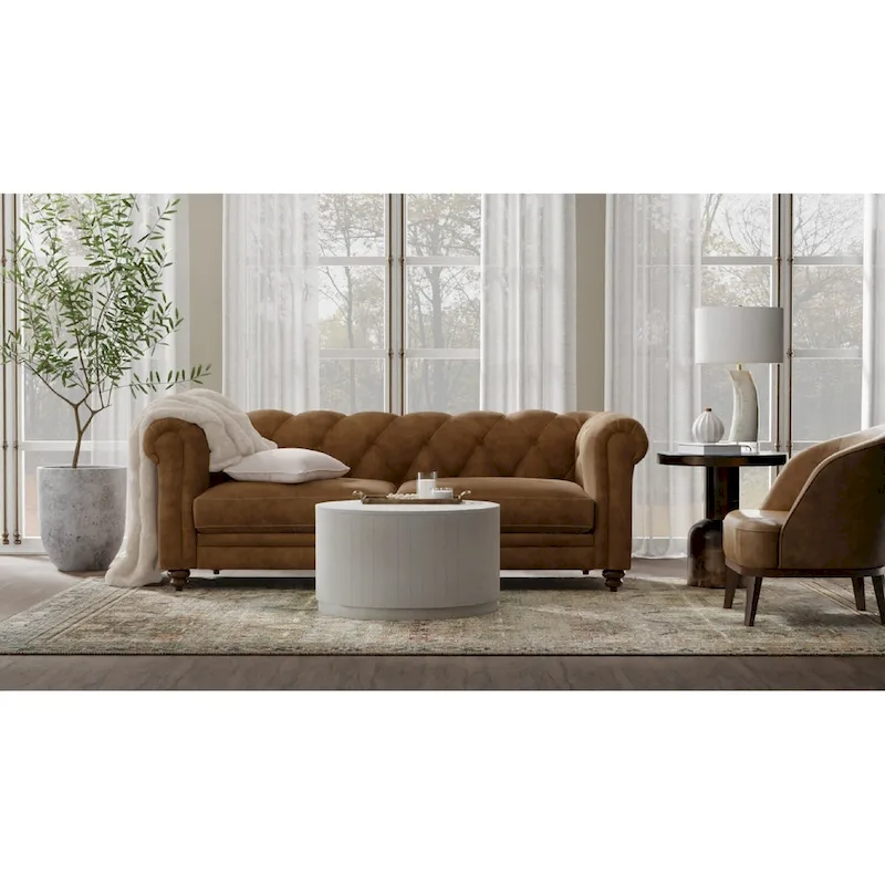 Carolina Living Krissa 30 Round Mango Wood Coffee Table