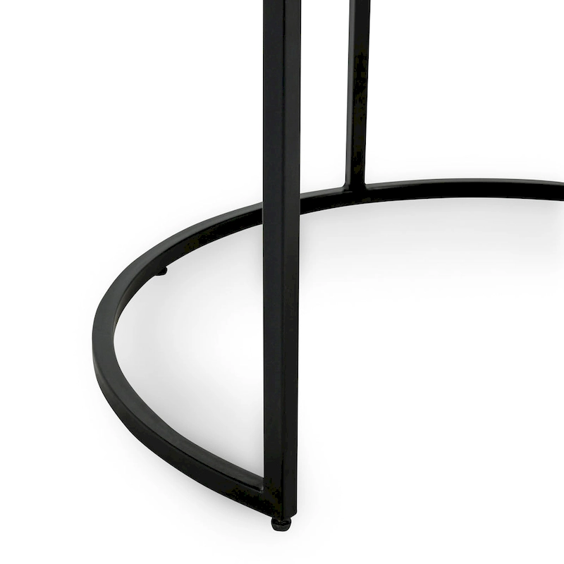 Classic Home Emma Set of 2 Nesting Tables in Natural Brown