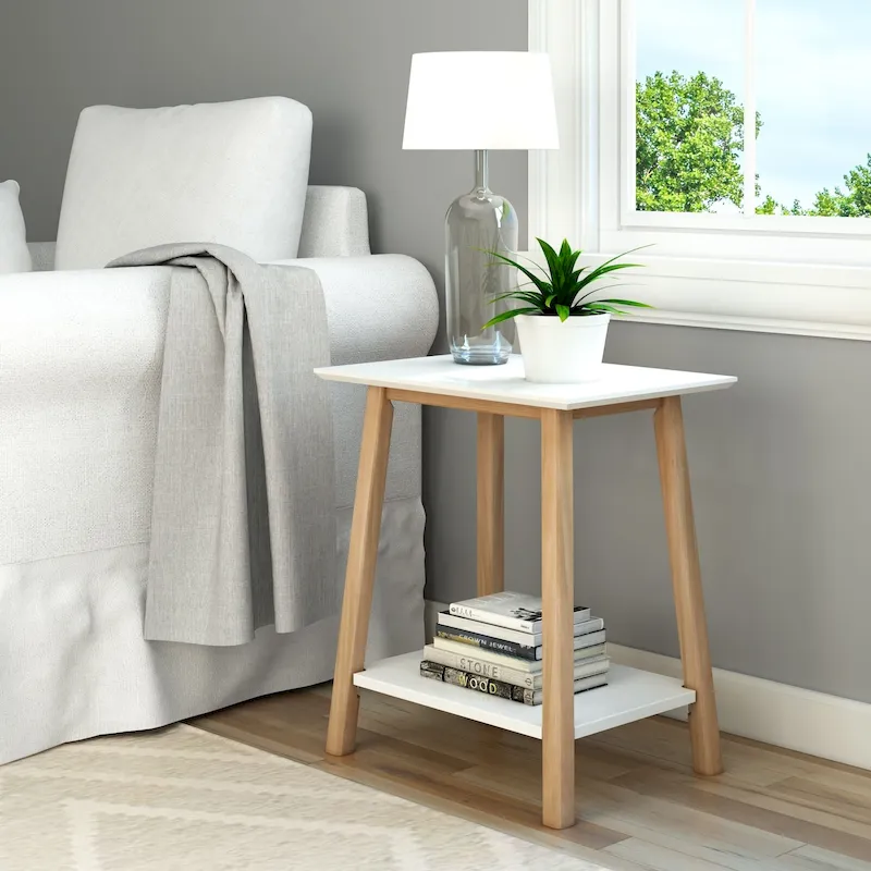 Plank and Beam Mid-Century Modern Accent End Table - 23 L x 16.25 W x 25.5 H