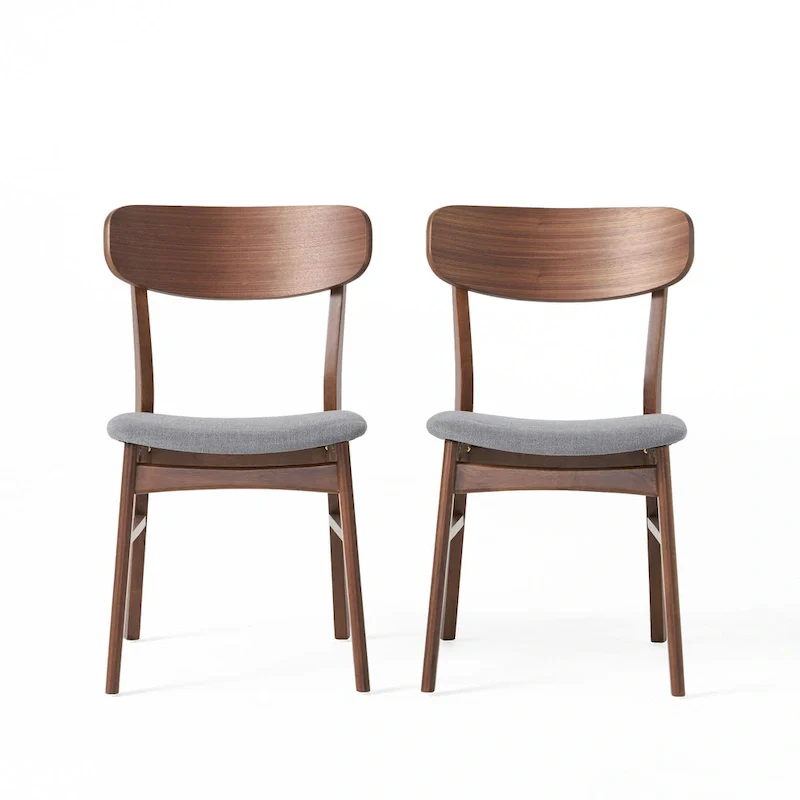 Fabric-upholstered Wood Dining Chairs