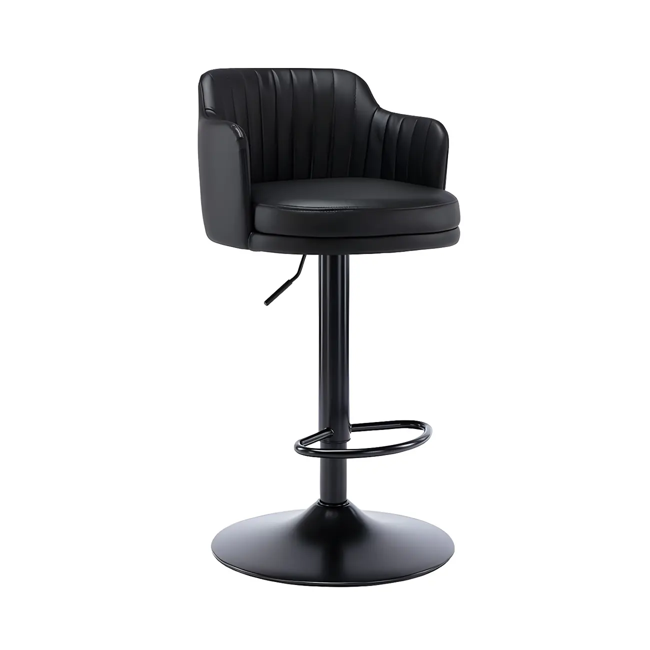 Modern Leather Armrests Swivel Adjustable Bar Stool