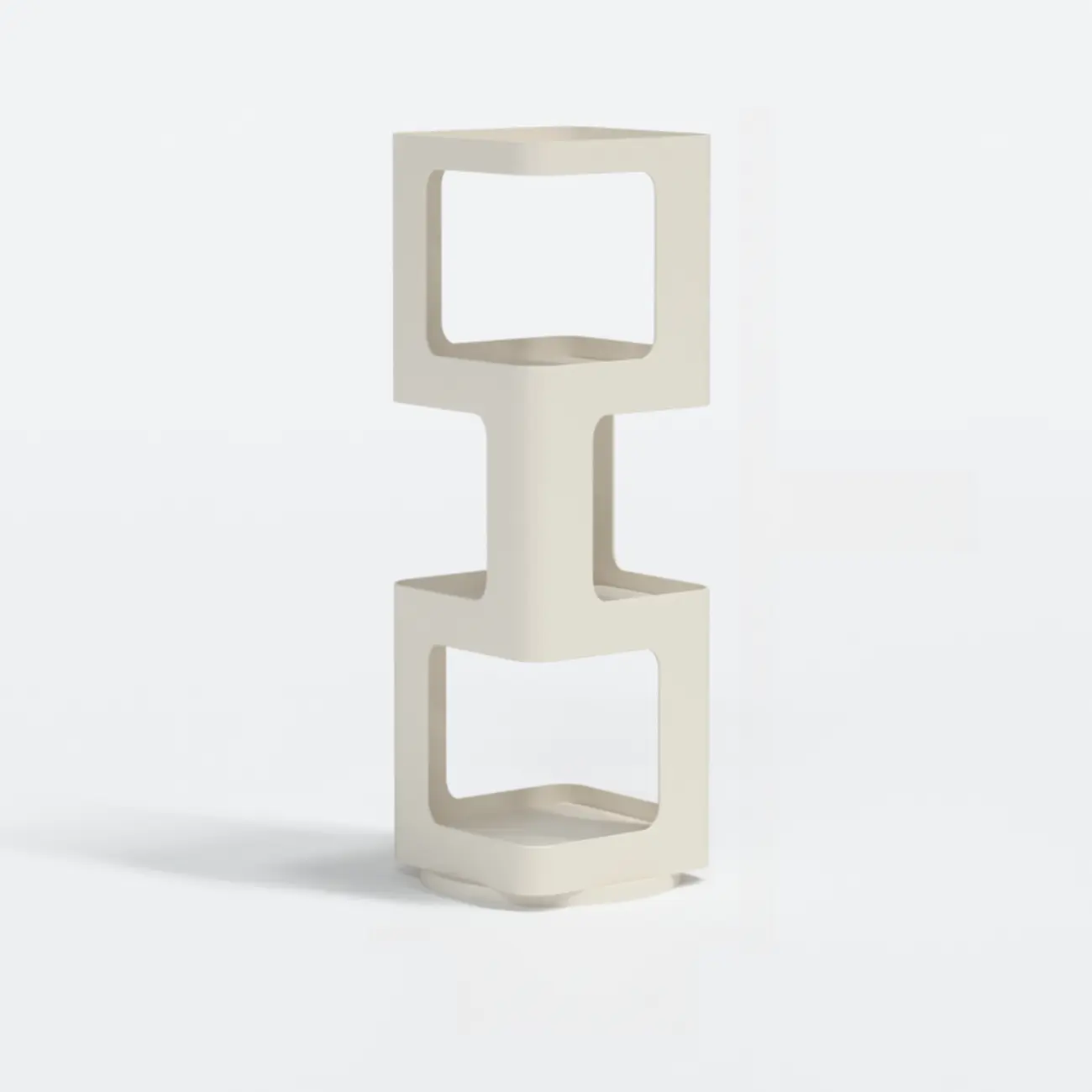 Chic Rotatable 4-Tier Vertical Metal Open Back Bookcase