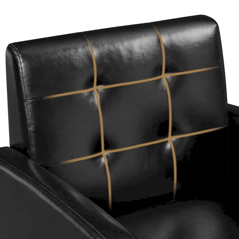 Yaheetech Modern Faux Leather Tufted Accent Chair with Solid Wood Legs - 28.52933