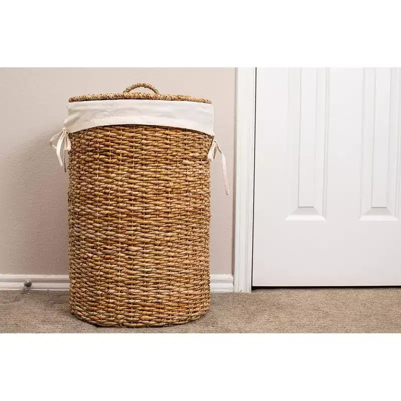 BirdRock Home Seagrass Laundry Hamper with Liner - Natural