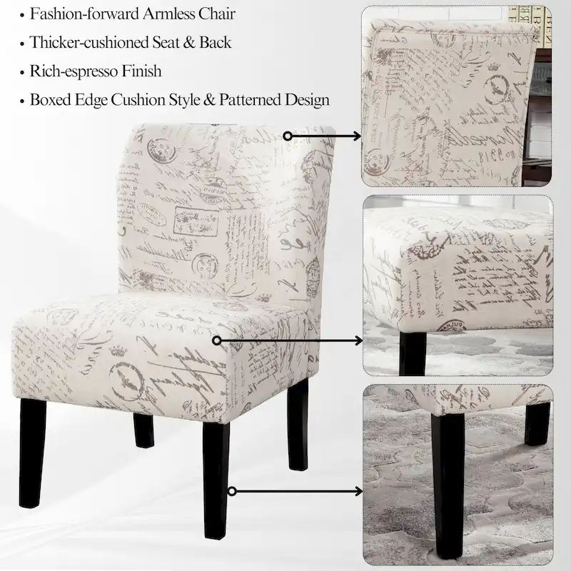 The Curated Nomad Pavilion Upholstered Armless Accent Slipper Chair