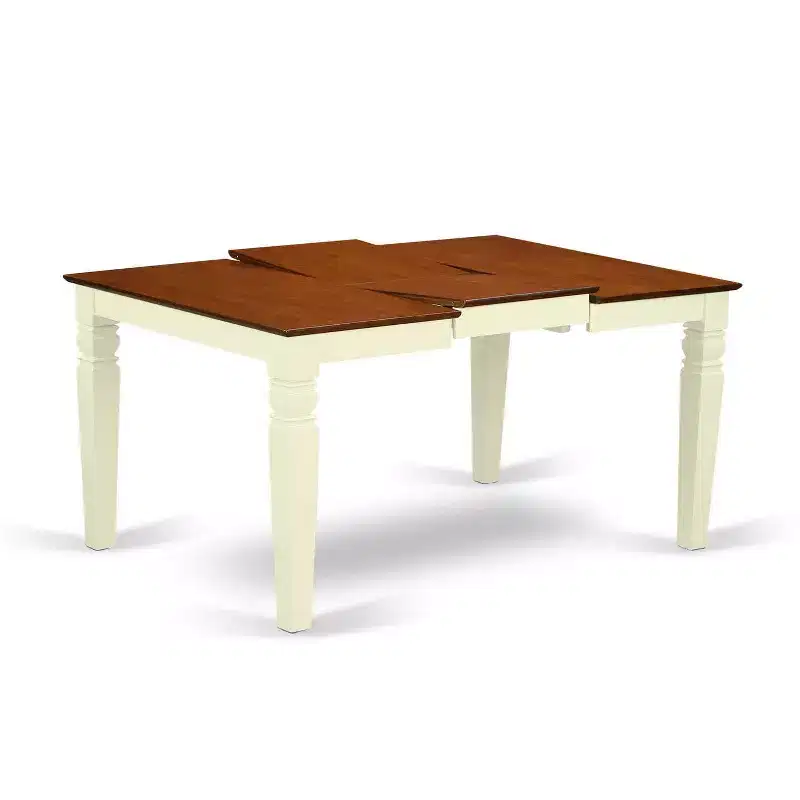 HomeStock on Rectangular Dining Table with 18 in butterfly Leaf