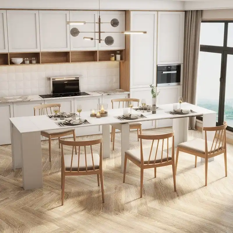 Multifunctional Extendable Wooden Dining Table