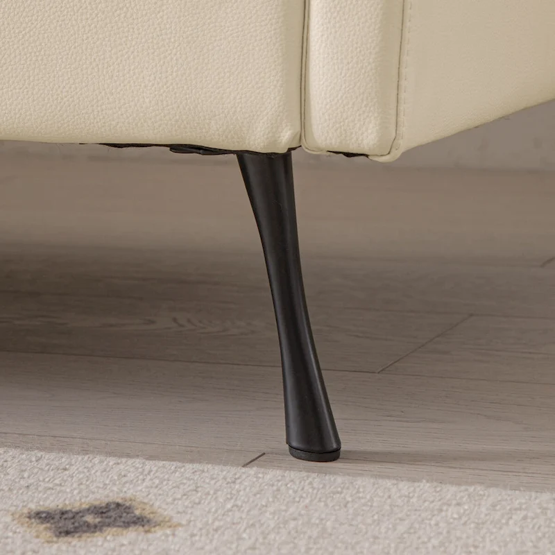 Modern L-Shaped Sofa Couch With Convertible Ottoman