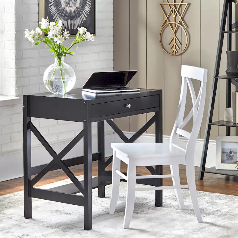 Simple Living X-Frame Farmhouse Wood Desk