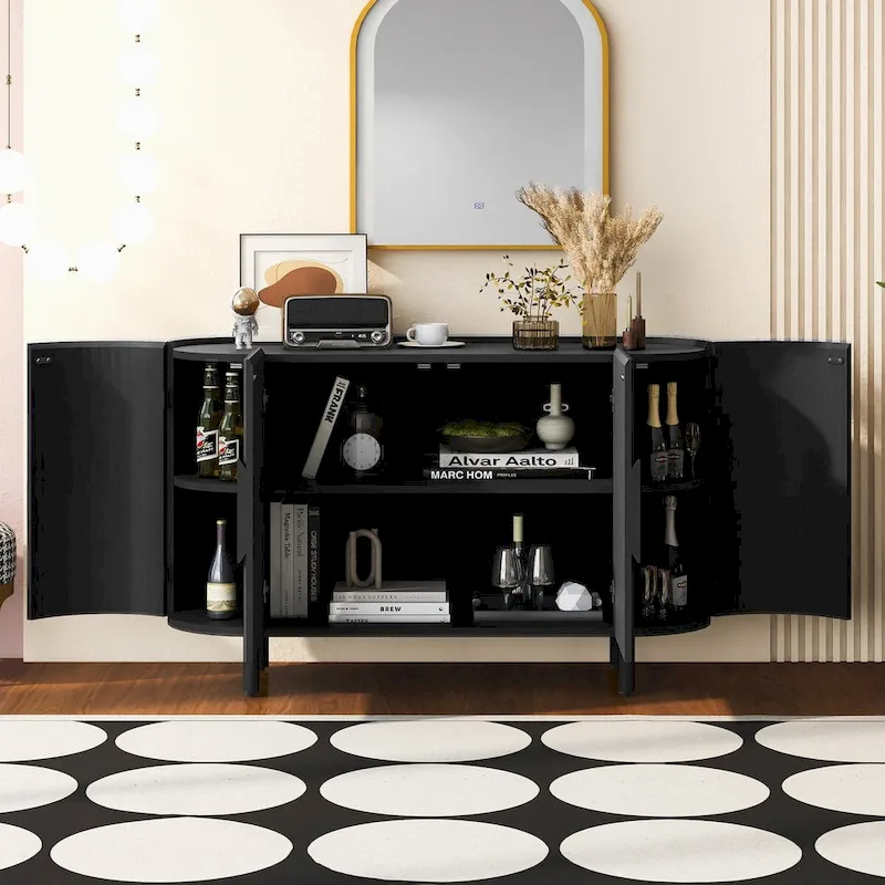 47.80 Inch high quality MDF Sideboard with Adjustable Shelves - 47.80 x 16.50