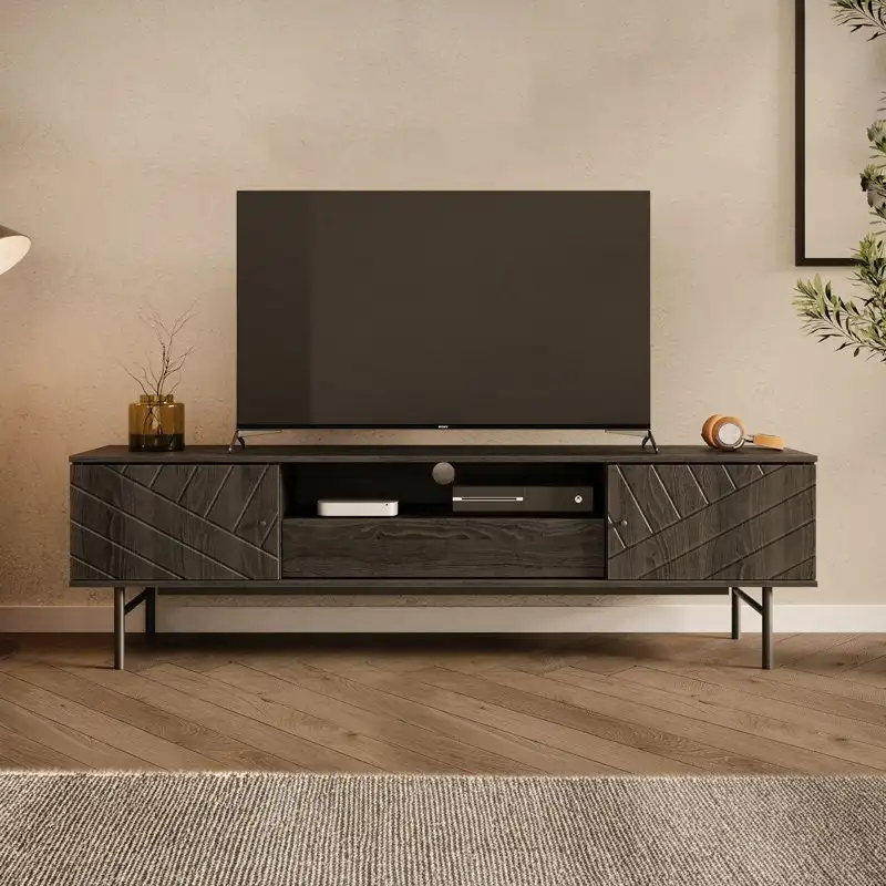70.6 Media Console Oak Effect TV Stand