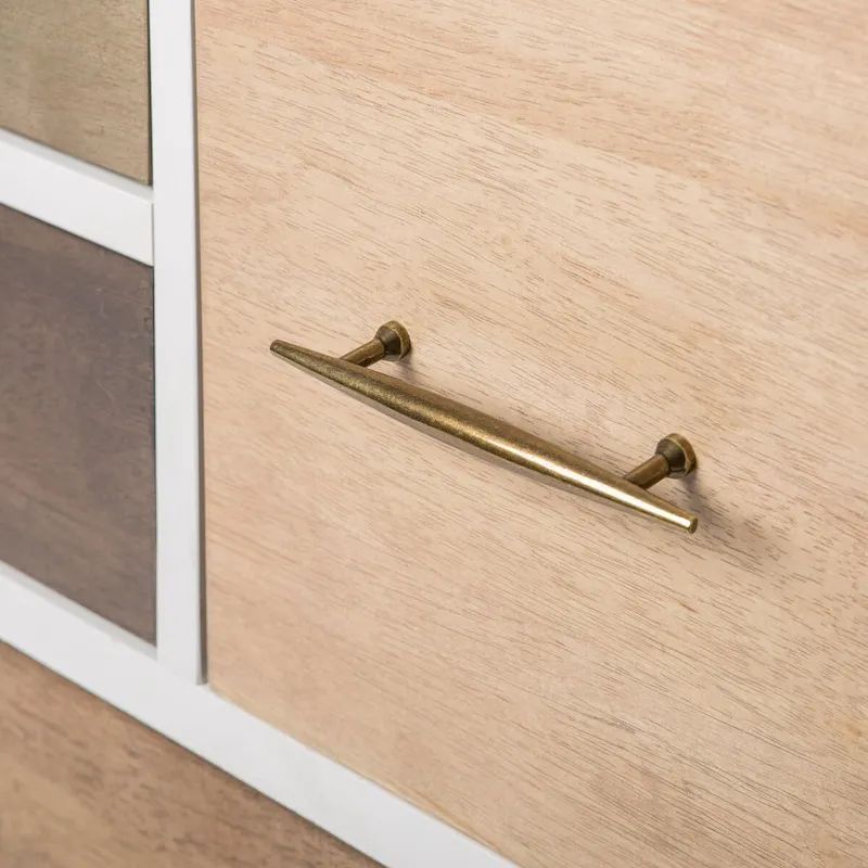 White and Natural Finish 8-Drawer Dresser