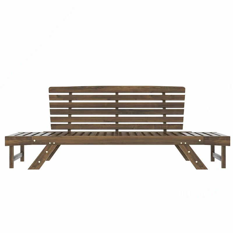 Patio Adjustable Patio Wooden Daybed Sofa