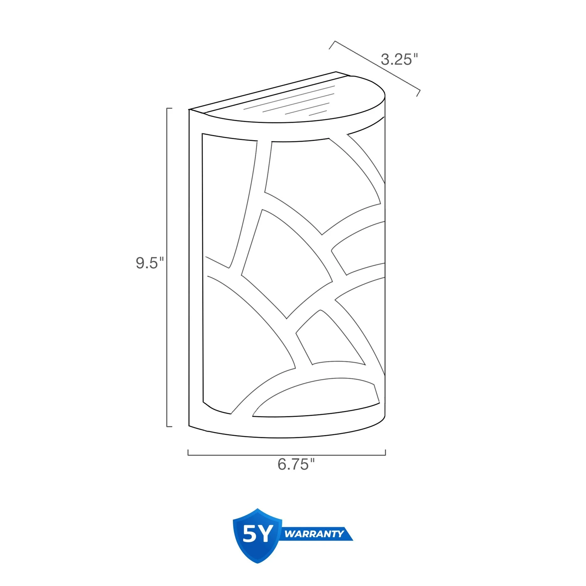 Cromwell 10 Traditional wood finish Metal Chime Cover / Tea-Stained Glass