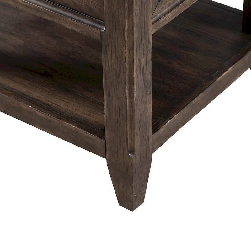Paradise Valley Saddle Brown Rectangular End Table