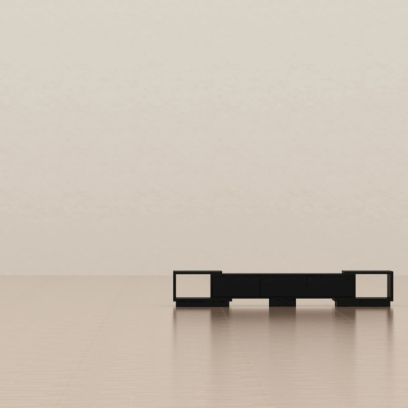 Extendable TV Stand Storage Media Console Modern Entertainment Center