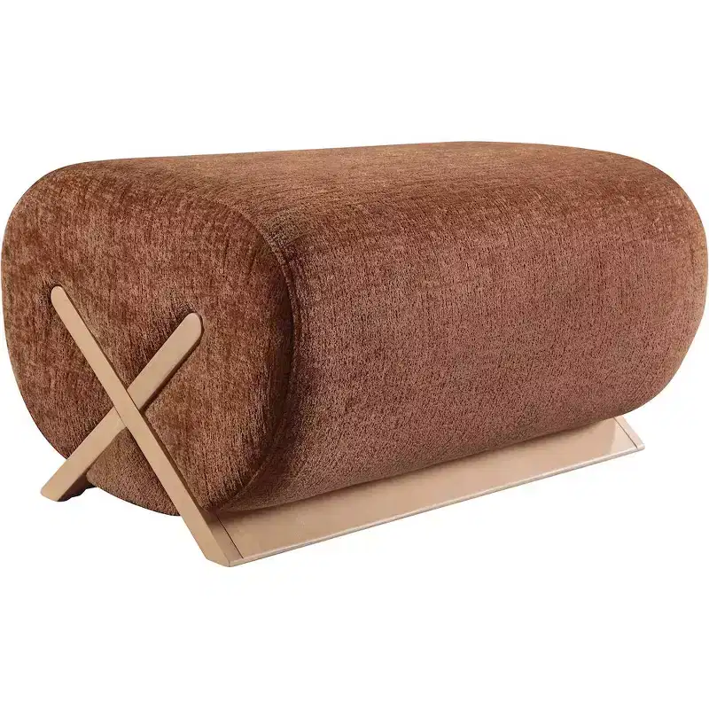 Meridian Furniture Akira Fabric Upholstered Ottoman