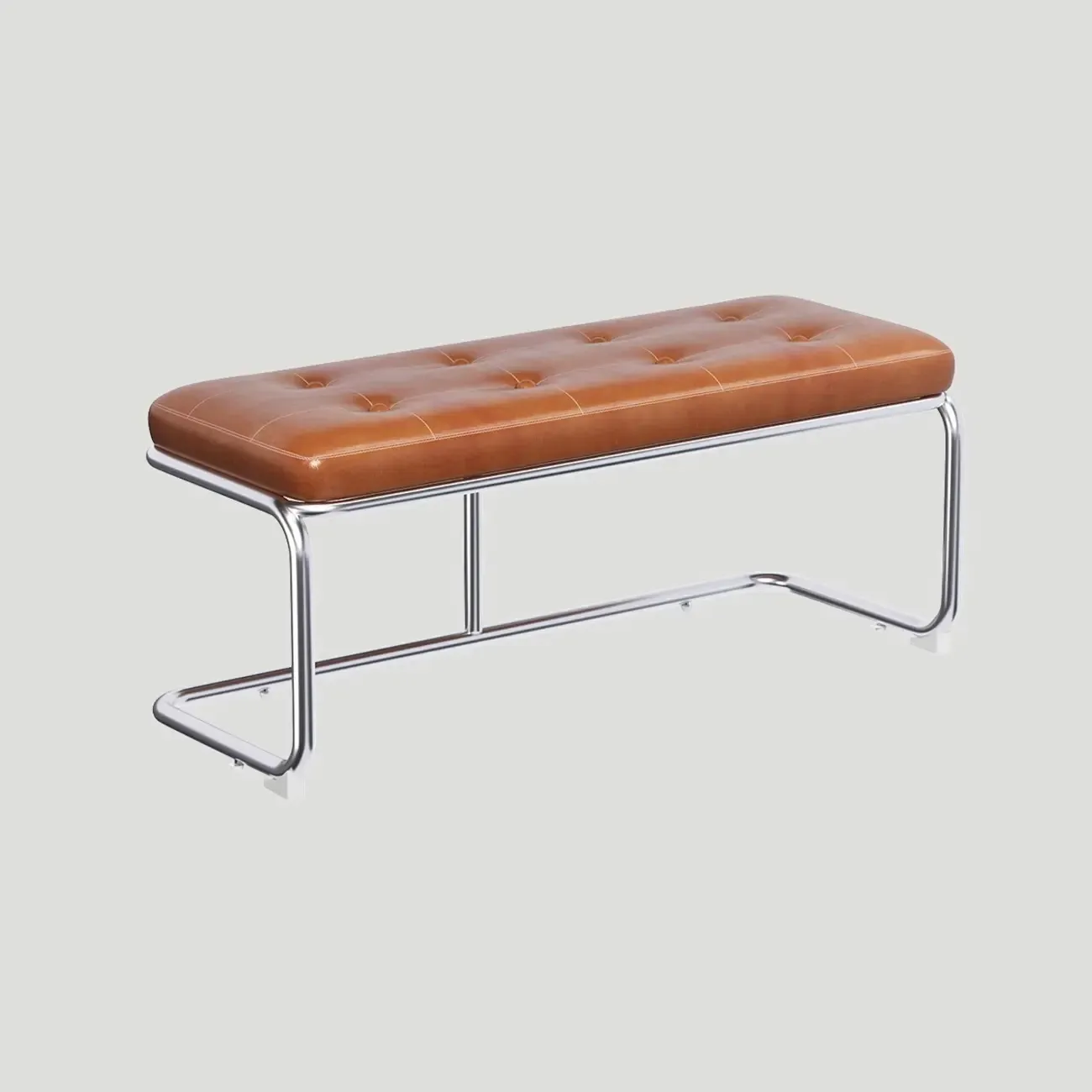 Modern Leather Rectangular Upholstered Bedroom Bench