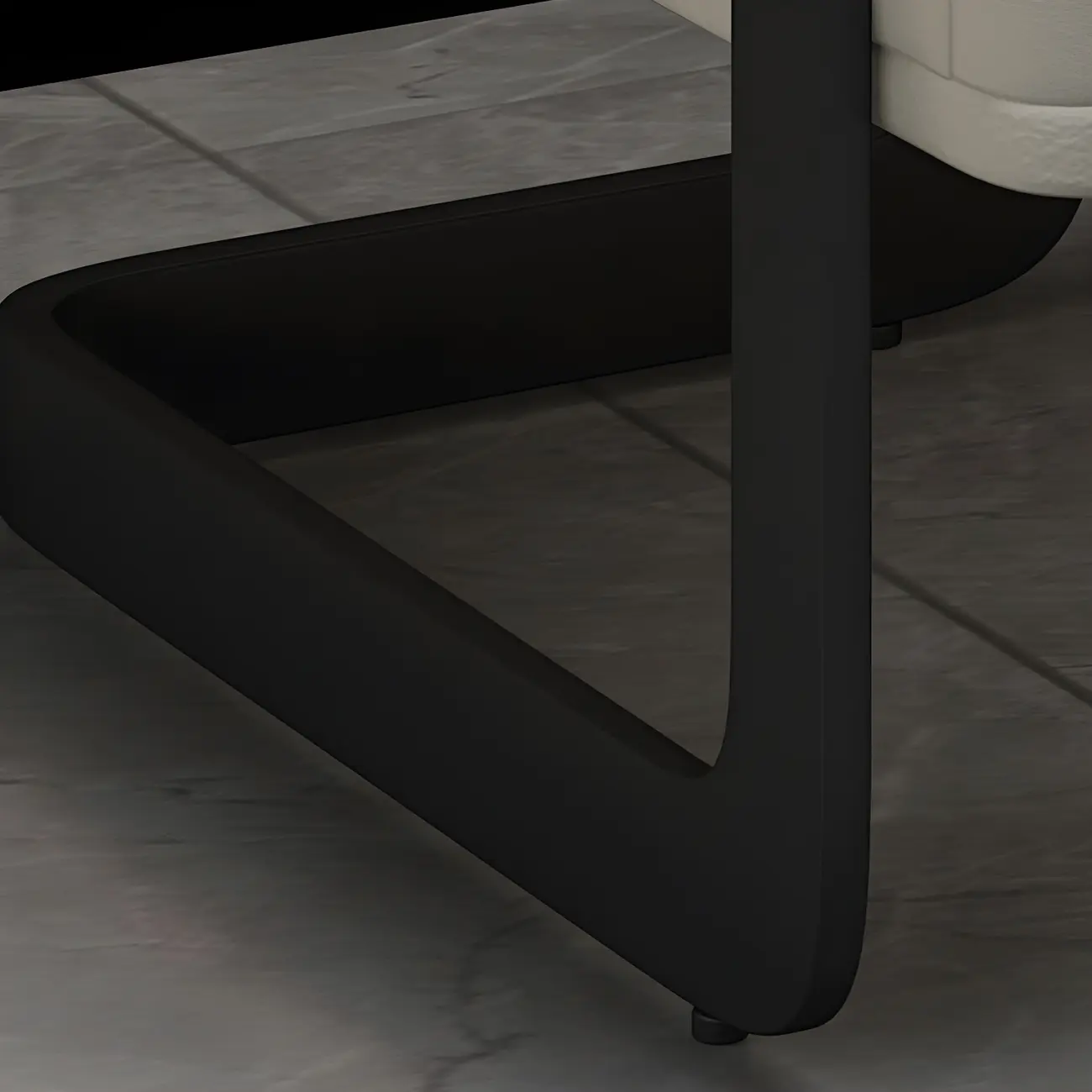 Modern Wood Nightstand with Glass Countertop and Drawer