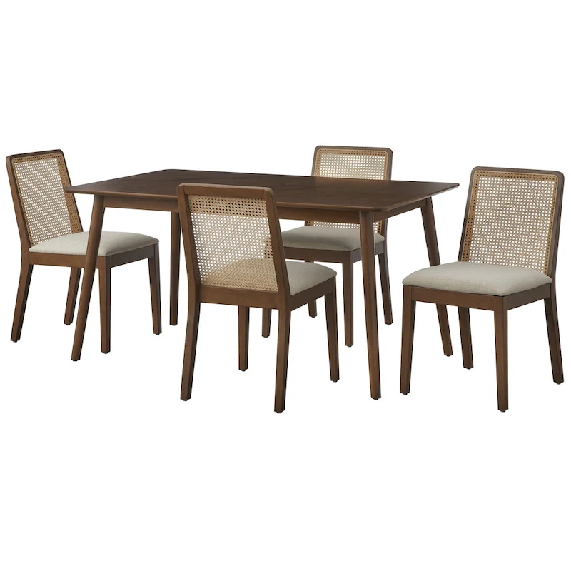 Simple Living Newington Solid Wood Cane Dining Chairs (Set of 2)