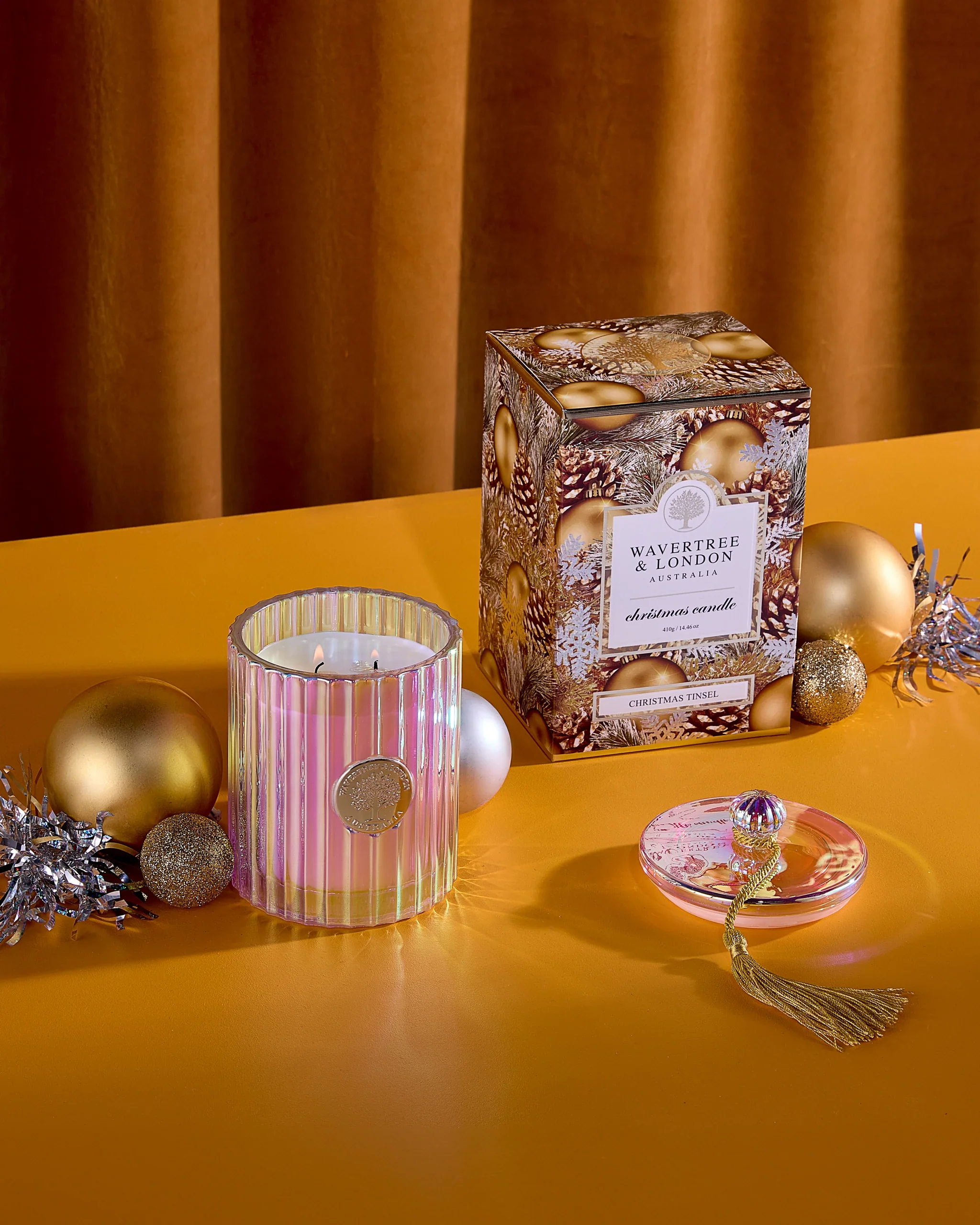 Wavertree & London Candle Christmas Tinsel 75 hours 410g