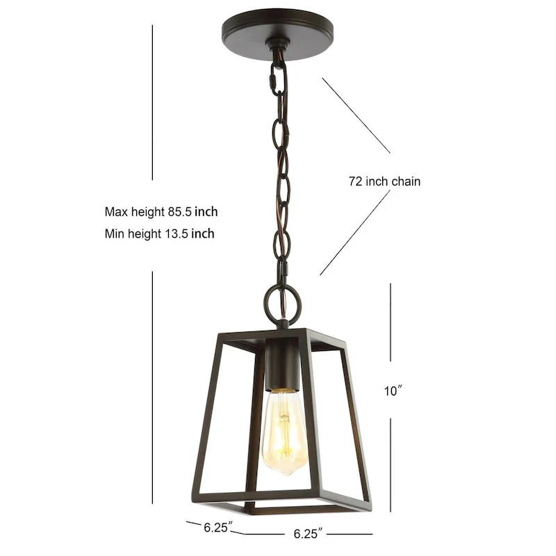 Marais 6.25  Metal LED Pendant, Oil Rubbed Bronze by JONATHAN Y