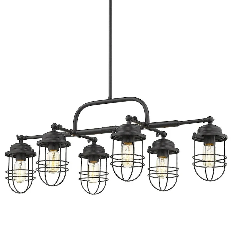 Carbon Loft Barton Linear Black Steel Pendant Light